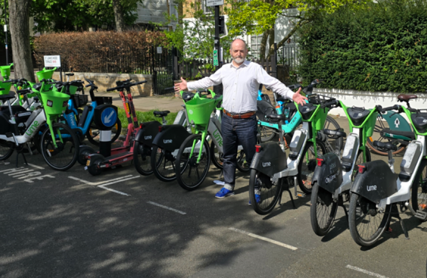 Tim with E-Bikes in St John's Wood